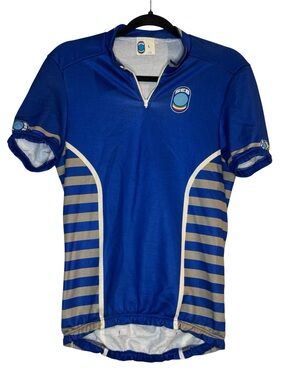 SEB Moser Vtg. 80’s Cycling Jersey with Striped Side Panels made in 🇮🇹